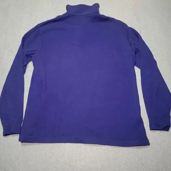 Polo Ralph Lauren 1/4 Zip Sweater Men's Medium Royal Blue Pony Designer - Picture 8 of 8